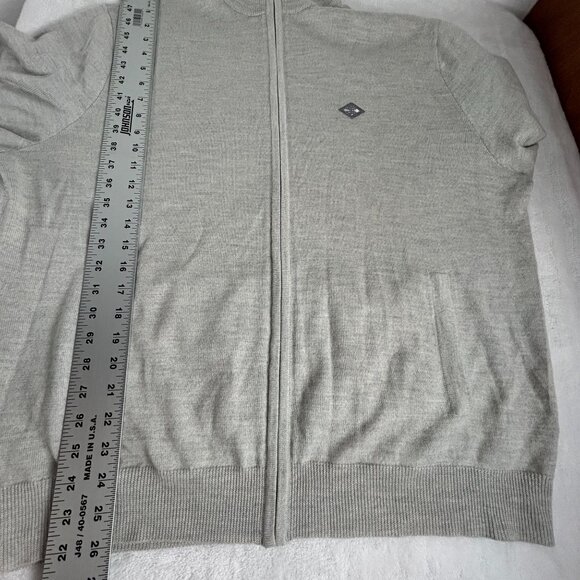 Polo Golf Ralph Lauren Mens Merino Wool Cashmere Full-Zip Sweater XL Gray Pocket - Picture 7 of 8
